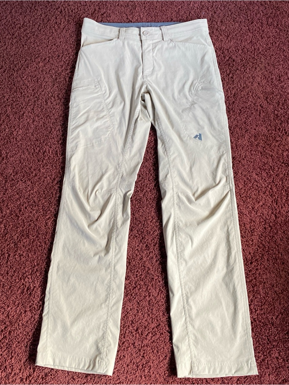 Eddie Bauer First Ascent Guide Pro Pants Mens 33x34 Beige Outdoor Hiking Tech